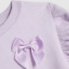Mini Girls Purple 3D Bow Sweatshirt