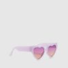 Mini Girls Purple Ombre Heart solglasögon