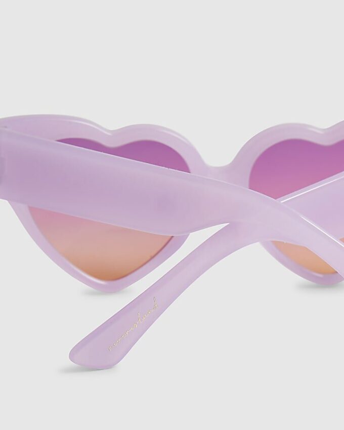 Mini Girls Purple Ombre Heart solglasögon