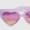 Mini Girls Purple Ombre Heart solglasögon