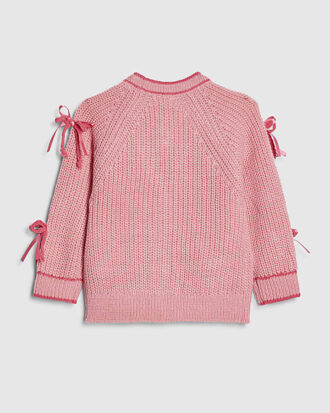 Mini Girls rosa 3D-hjärtbågar-kofta