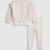 Mini Girls rosa broderad sweatshirtset Mini Girls rosa broderad sweatshirtset