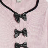 Mini Girls rosa byxset med rosett Mini Girls rosa byxset med rosett