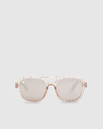 Mini Girls rosa glitter Aviator-solglasögon