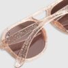 Mini Girls rosa glitter Aviator-solglasögon