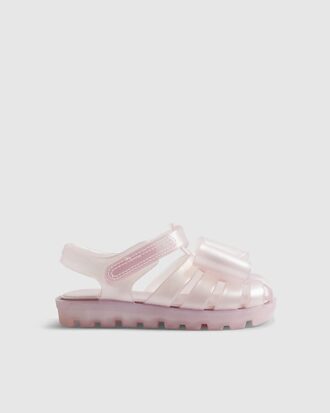 Mini Girls rosa glitterbågsandaler