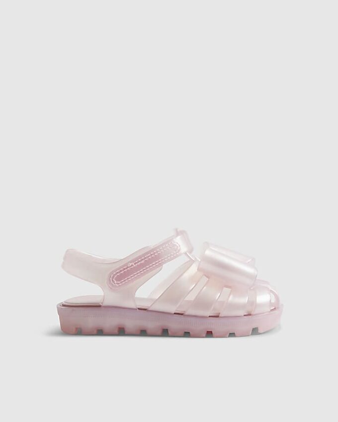 Mini Girls rosa glitterbågsandaler