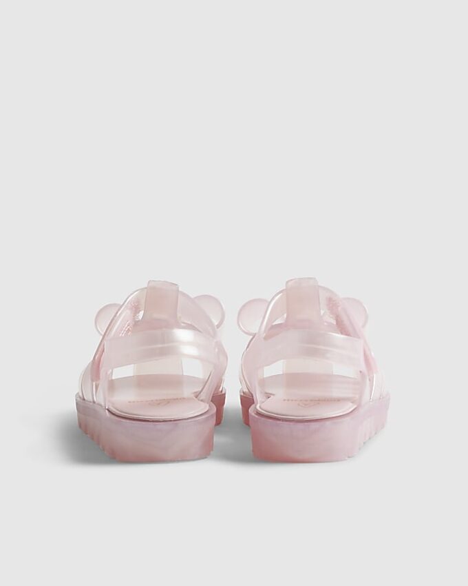 Mini Girls rosa glitterbågsandaler