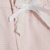 Mini Girls rosa jeans med breda ben och spetsrosett