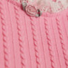 Mini Girls rosa kabelstickat T-shirt-set Mini Girls rosa kabelstickat T-shirt-set