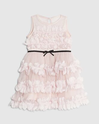 Mini Girls rosa klänning i tyll
