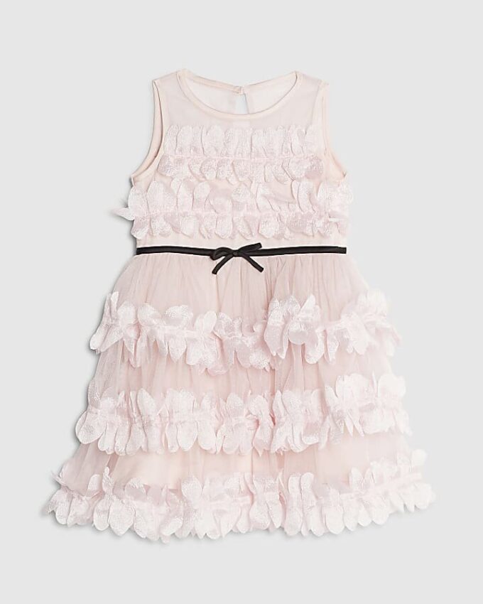 Mini Girls rosa klänning i tyll