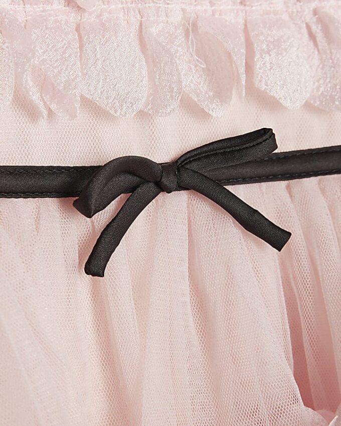Mini Girls rosa klänning i tyll