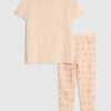 Mini Girls rosa Love T-shirt-set