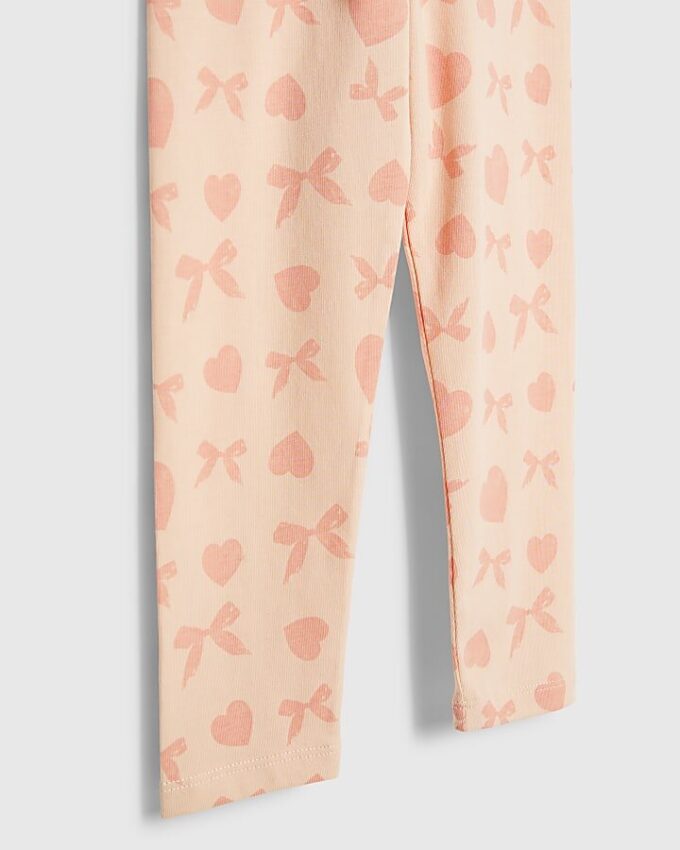Mini Girls rosa Love T-shirt-set