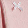 Mini Girls rosa pointelle 3D-rosett-set