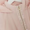 Mini Girls rosa regnrock med huva och peplum