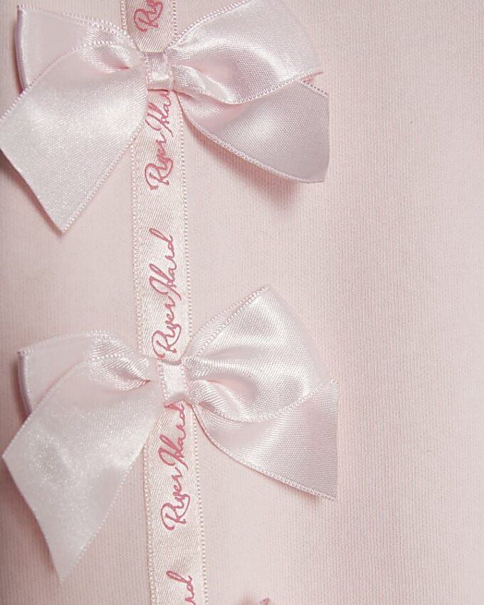 Mini Girls rosa RI Bow T-shirt-set Mini Girls rosa RI Bow T-shirt-set