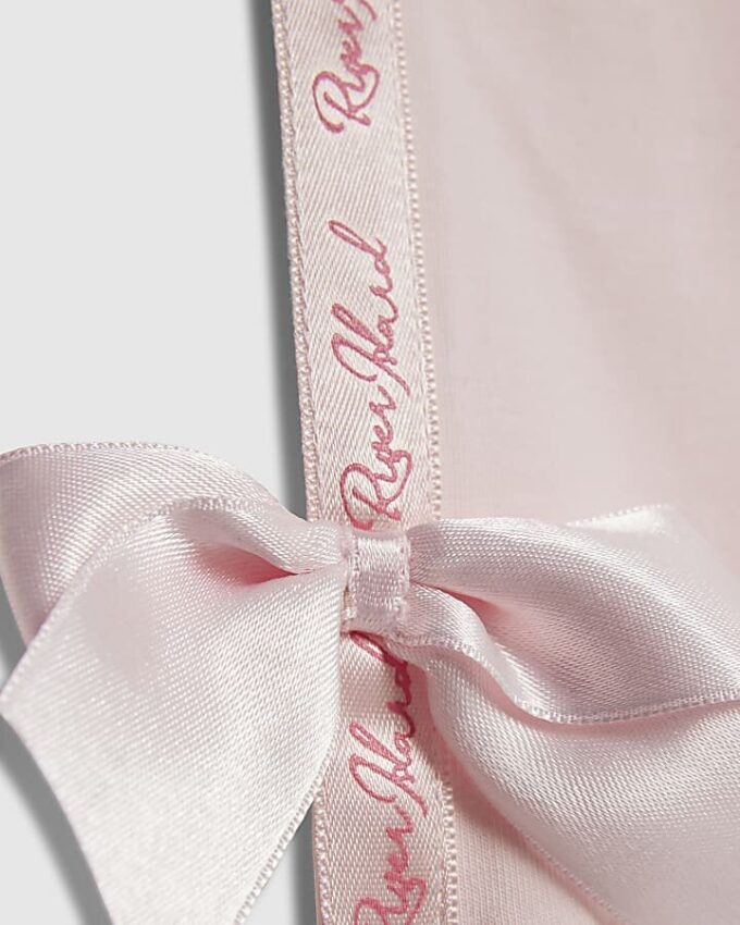 Mini Girls rosa RI Bow T-shirt-set Mini Girls rosa RI Bow T-shirt-set