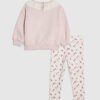 Mini Girls rosa set med krage Mini Girls rosa set med krage