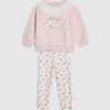 Mini Girls rosa set med krage Mini Girls rosa set med krage