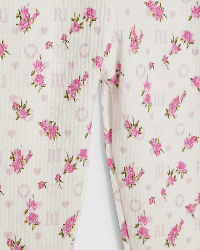 Mini Girls rosa set med krage Mini Girls rosa set med krage