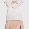 Mini Girls rosa set med skort i imitationsmocka Mini Girls rosa set med skort i imitationsmocka