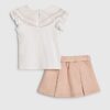 Mini Girls rosa set med skort i imitationsmocka Mini Girls rosa set med skort i imitationsmocka