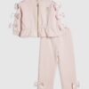 Mini Girls rosa set med sweatshirt och rosett Mini Girls rosa set med sweatshirt och rosett