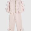 Mini Girls rosa set med sweatshirt och rosett Mini Girls rosa set med sweatshirt och rosett