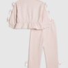 Mini Girls rosa set med sweatshirt och rosett Mini Girls rosa set med sweatshirt och rosett
