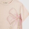 Mini Girls rosa set med T-shirt och leggings med rosett