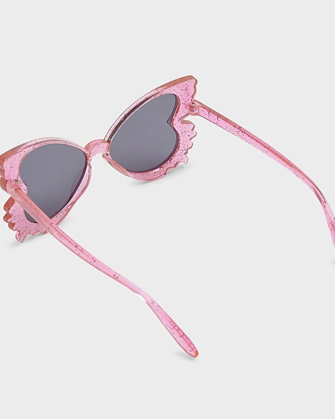 Mini Girls rosa solglasögon med konfetti- och fjärilsmönster