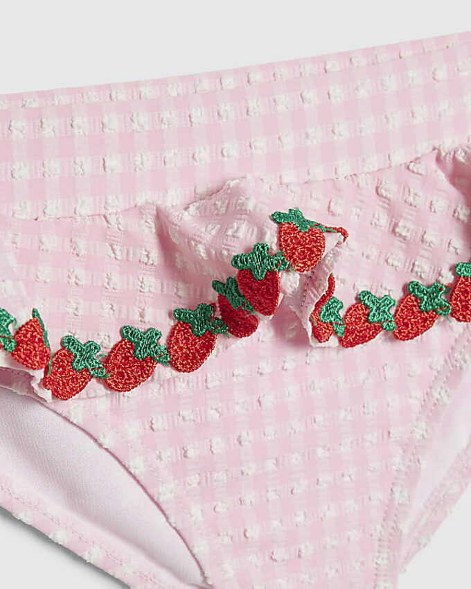 Mini Girls rosa tankini-set med jordgubbsmotiv Mini Girls rosa tankini-set med jordgubbsmotiv