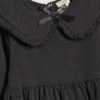 Mini Girls svart toppset med ribbad krage Mini Girls svart toppset med ribbad krage