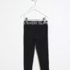 Mini Girls svarta leggings med elastisk midja