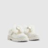 Mini Girls vita glitter-skor med rosett
