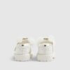 Mini Girls vita glitter-skor med rosett