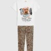 Mini Girls White 1994 Bear T-shirt-set
