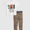 Mini Girls White 1994 Bear T-shirt-set