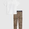 Mini Girls White 1994 Bear T-shirt-set