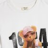 Mini Girls White 1994 Bear T-shirt-set