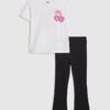 Mini Girls White Iconic Vibes T-shirt-set