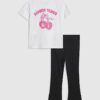 Mini Girls White Iconic Vibes T-shirt-set
