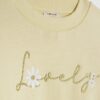 Mini Girls Yellow Broderie Hem Sweatshirt Set Mini Girls Yellow Broderie Hem Sweatshirt Set
