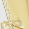 Mini Girls Yellow Satin Bow T-Shirt Set