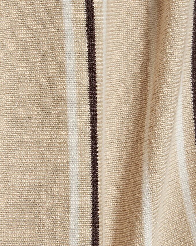 Mini pojk-tröja i beige med trattkrage