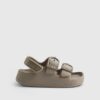 Mini pojkar beige formade sandaler med dubbla remmar