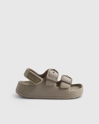 Mini pojkar beige formade sandaler med dubbla remmar