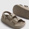 Mini pojkar beige formade sandaler med dubbla remmar